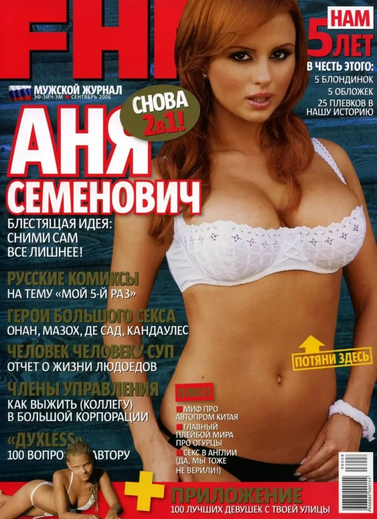 Анна Семенович горячая жопа и фигура засветы "FHM"